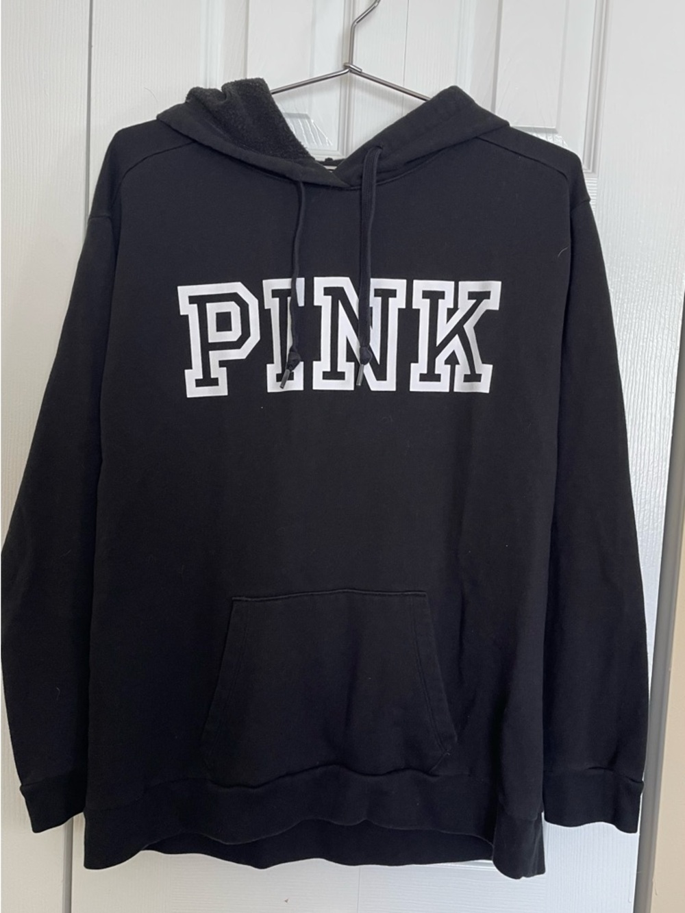 PINK Victoria's Secret Black Logo Hoodie